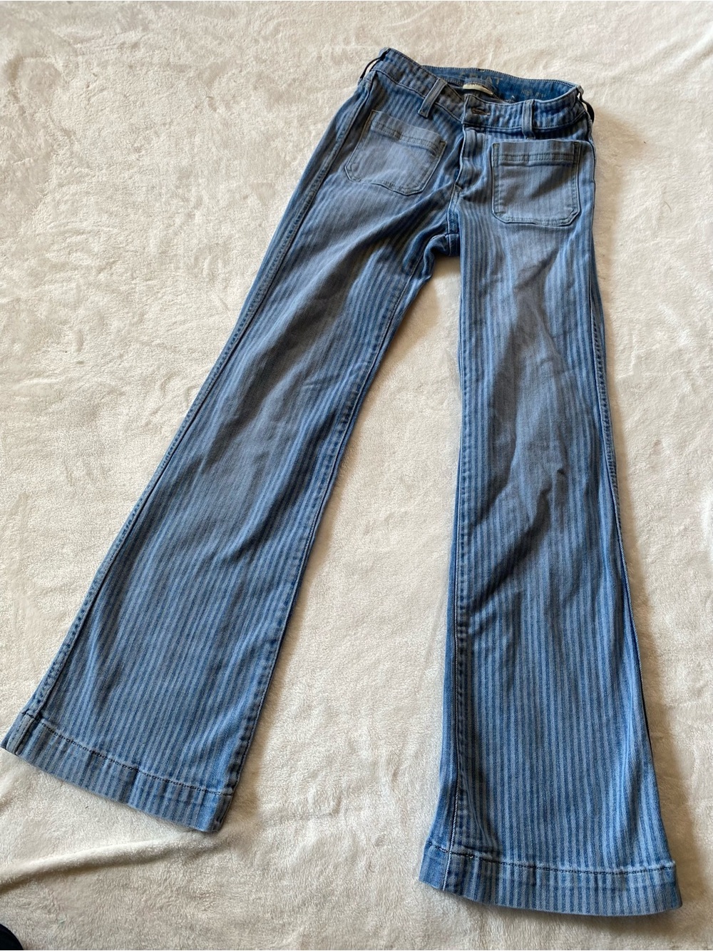 Ariat Blue Vertical-Striped Flare Jeans